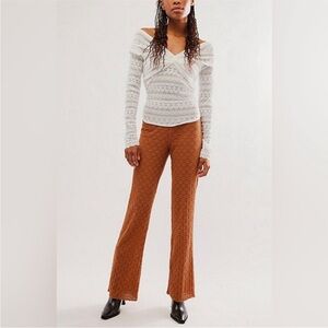 Nwot Free People Fp One Ona Lace Flare Pants